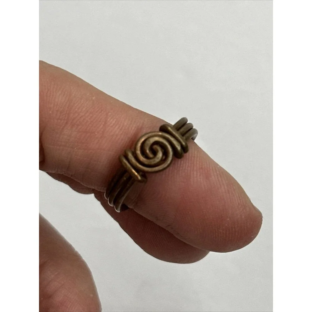 Michigan UP Copper Earrings Dangle Ring size 6.75 Trinket‎ Box Wood SET